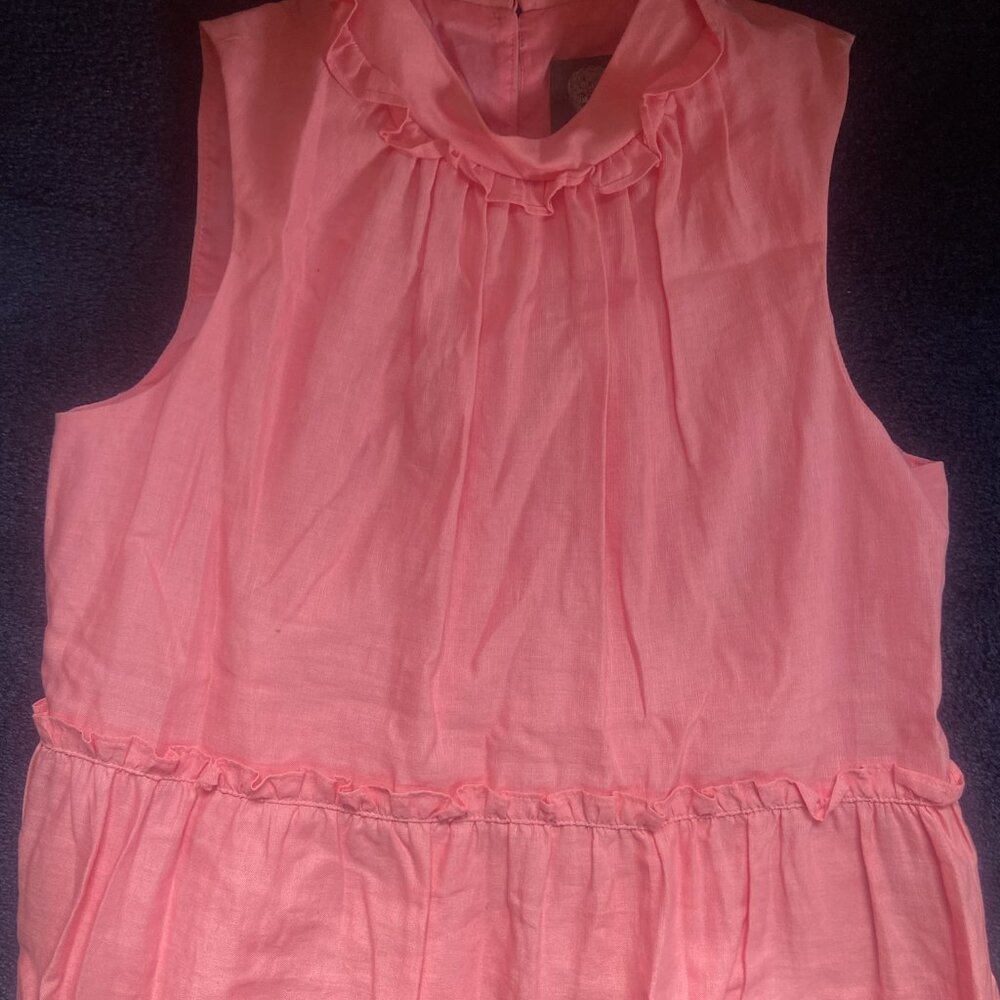 Like New Vince Camuto Highneck Tiered Shift Dress in Pink Sz 8 - Picture 7 of 11